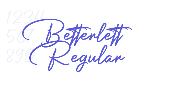 Betterlett Regular font free