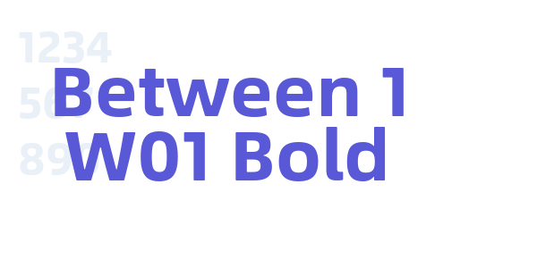 Between 1 W01 Bold font free