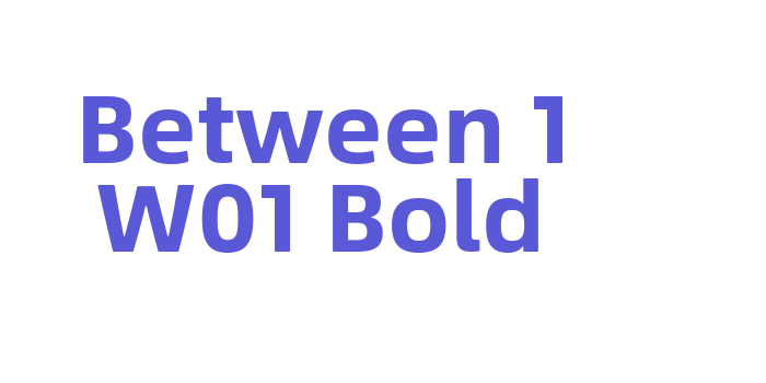 Between 1 W01 Bold Font Download