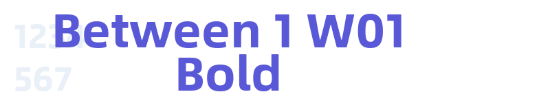 Between 1 W01 Bold-related font