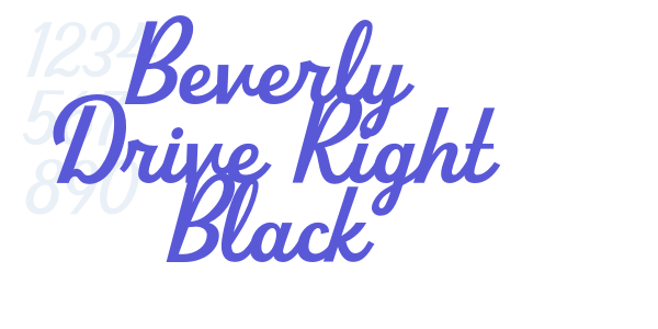 Beverly Drive Right Black font free