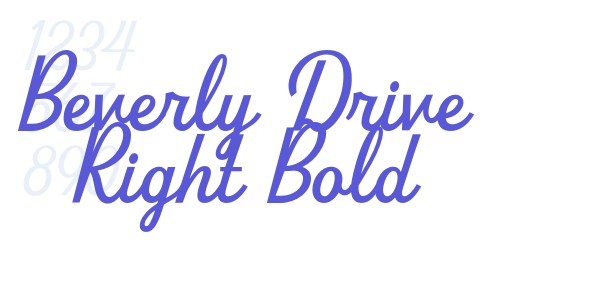 Beverly Drive Right Bold font free