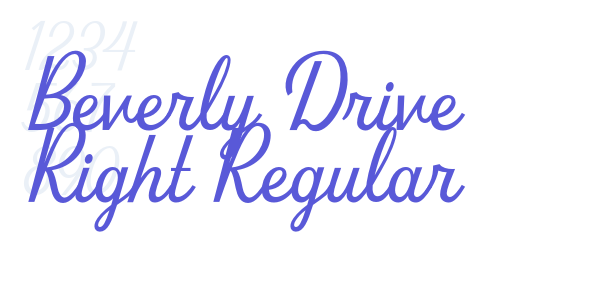 Beverly Drive Right Regular font free