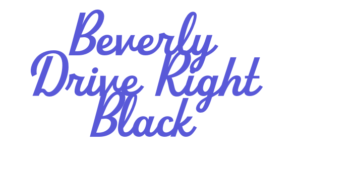 Beverly Drive Right Black Font Download