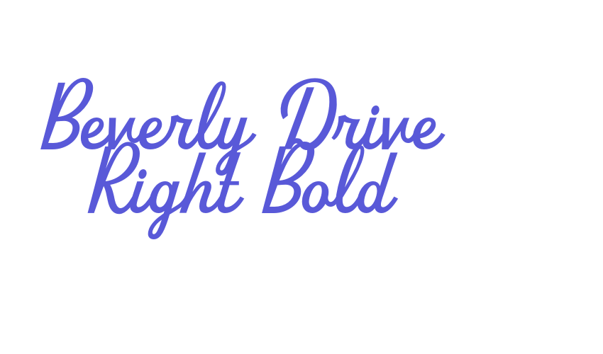 Beverly Drive Right Bold Font Download