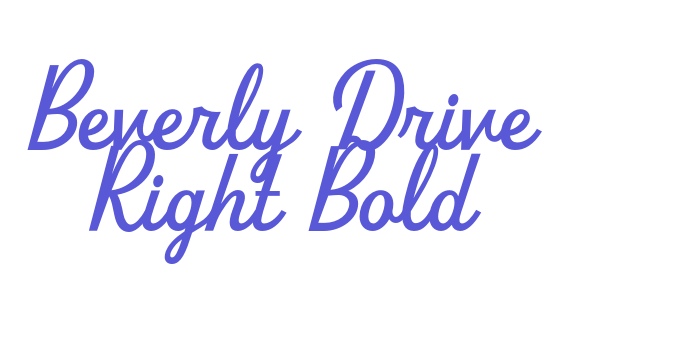 Beverly Drive Right Bold Font Download