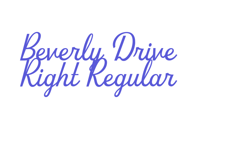 Beverly Drive Right Regular Font Download