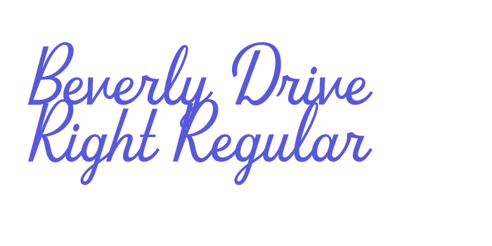 Beverly Drive Right Regular Font Download