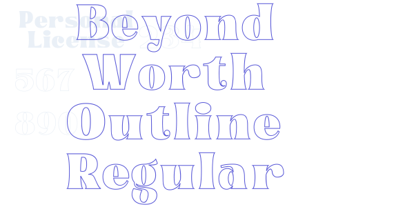 Beyond Worth Outline Regular font free