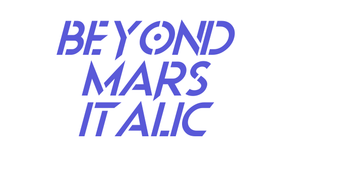 Beyond Mars Italic Font Download