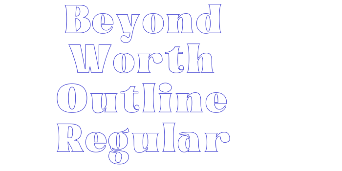 Beyond Worth Outline Regular Font Download