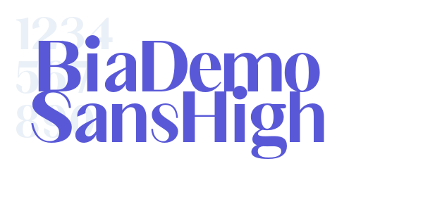 Bia Demo Sans High font free