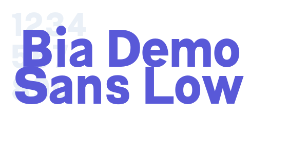 Bia Demo Sans Low font free