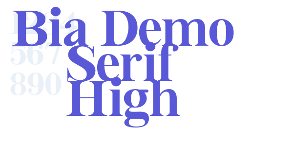 Bia Demo Serif High font free