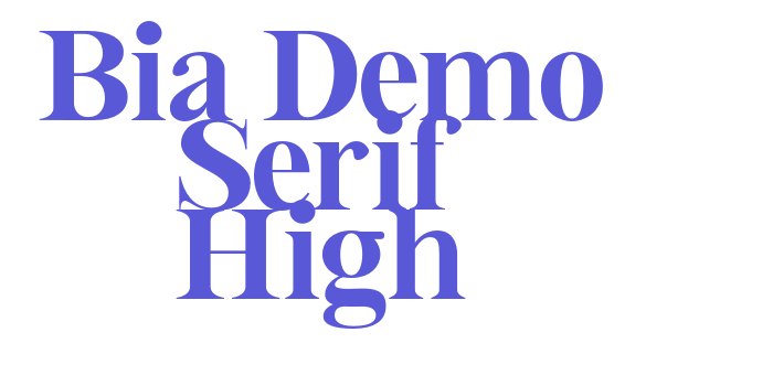 Bia Demo Serif High Font Download