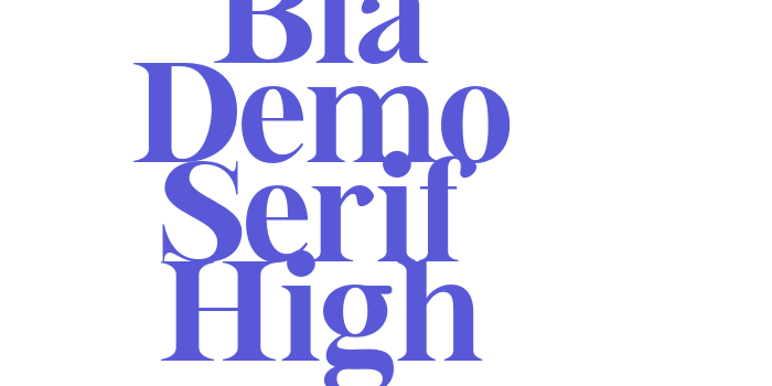 Bia Demo Serif High Font