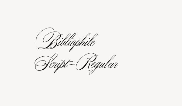 Bibliophile Script-Regular Font