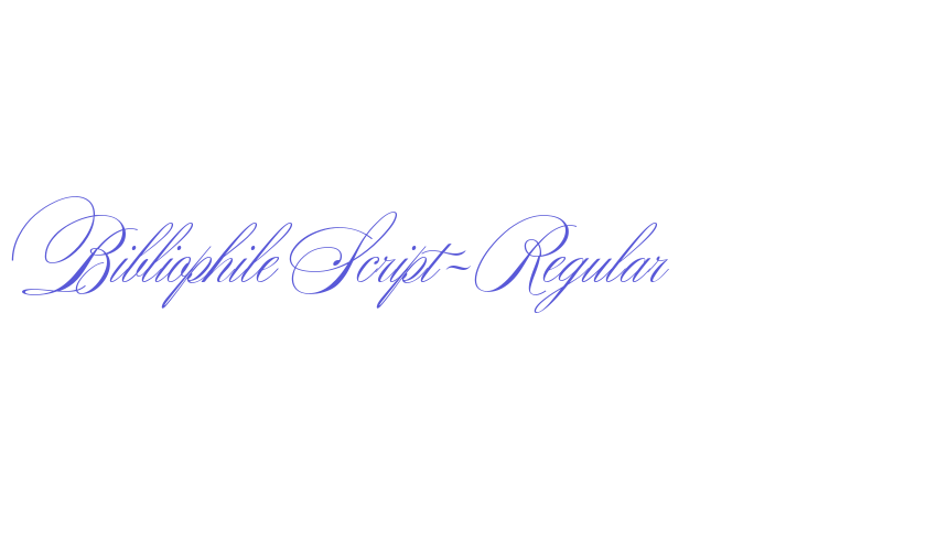 Bibliophile Script-Regular Font