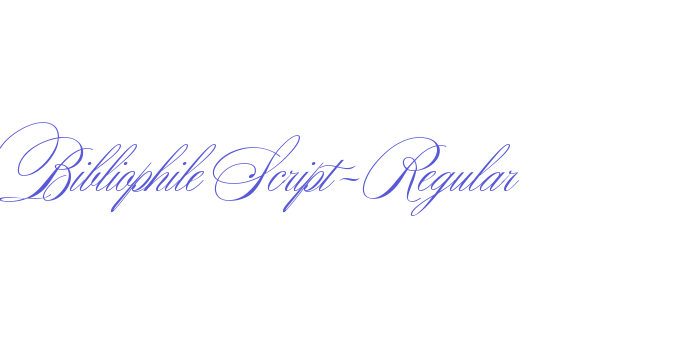 Bibliophile Script-Regular Font Download