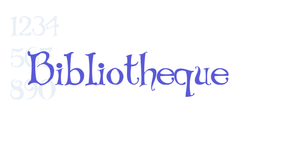 Bibliotheque font free