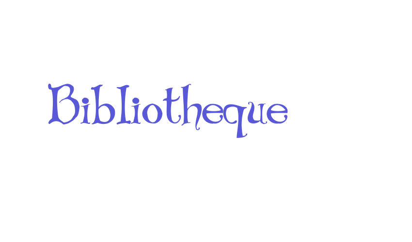 Bibliotheque Font Download