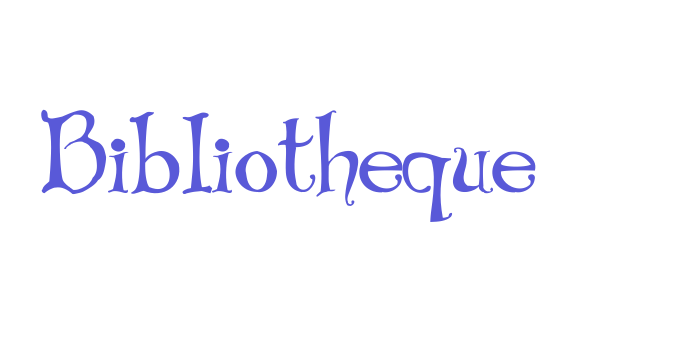 Bibliotheque Font