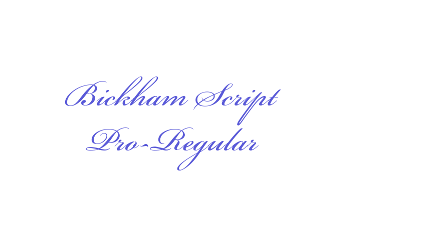 Bickham Script Pro-Regular Font