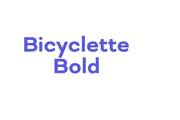 Bicyclette Bold Font