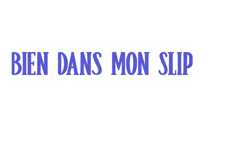 Bien dans mon Slip Font Download