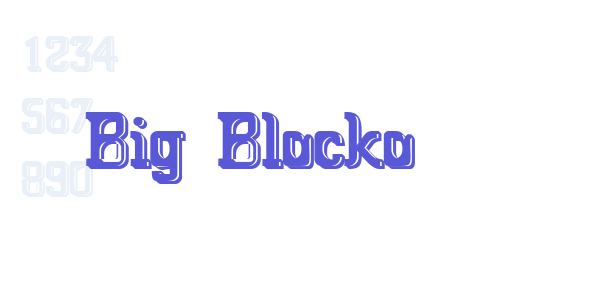 Big Blocko font free