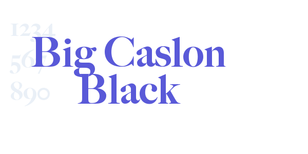 Big Caslon Black font free