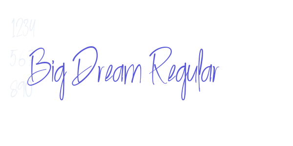 Big Dream Regular font free