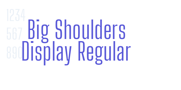 Big Shoulders Display Regular font free