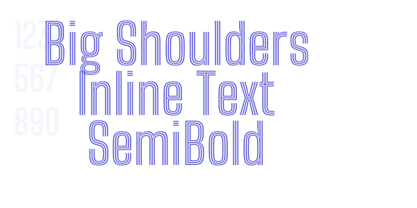 Big Shoulders Inline Text SemiBold font free