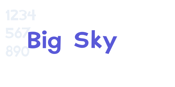 Big Sky font