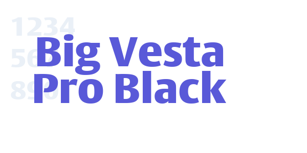 Big Vesta Pro Black font free