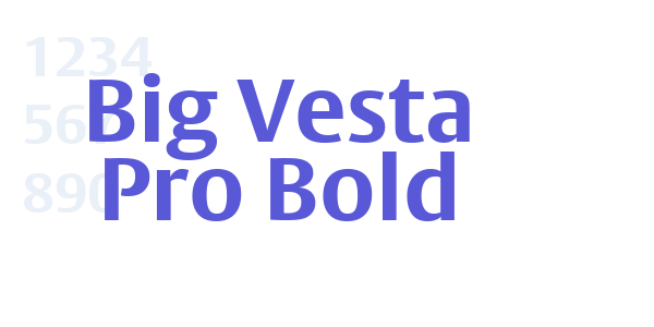 Big Vesta Pro Bold font free