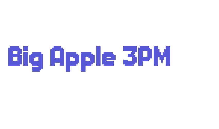 Big Apple 3PM Font Download