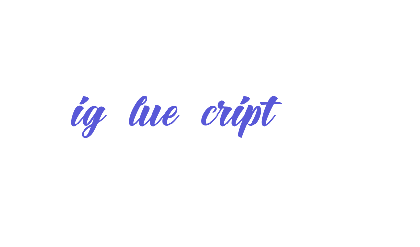 Big Blue Script Font