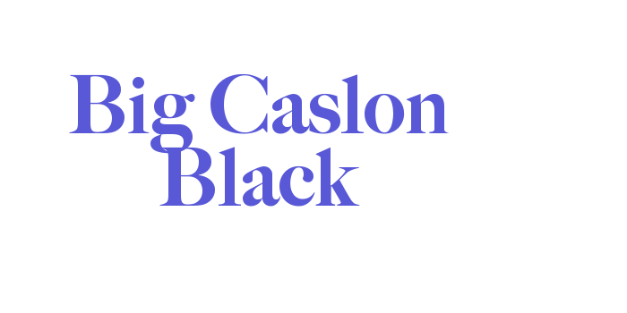 Big Caslon Black Font Download