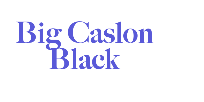 Big Caslon Black Font