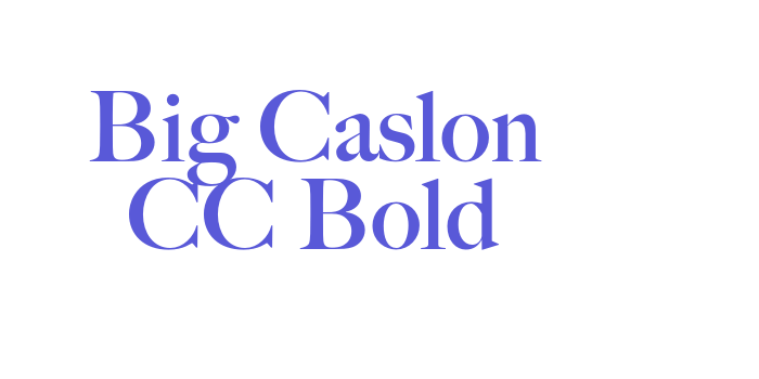 Big Caslon CC Bold Font Download