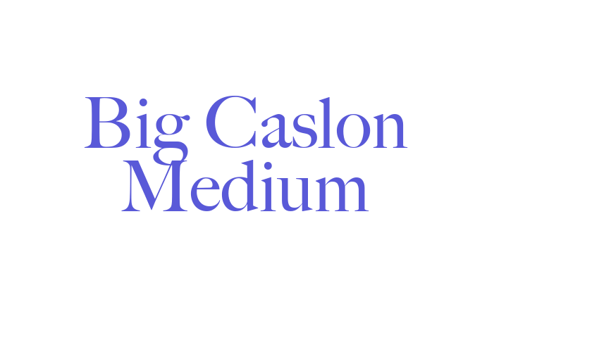 Big Caslon Medium Font