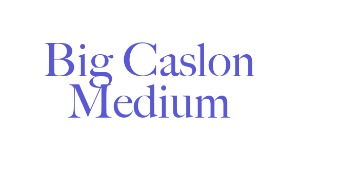 Big Caslon Medium Font Download