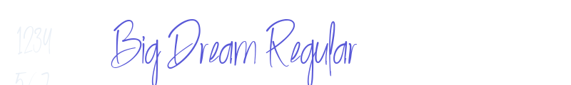 Big Dream Regular font