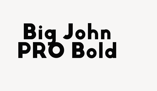 Big John PRO Bold Font