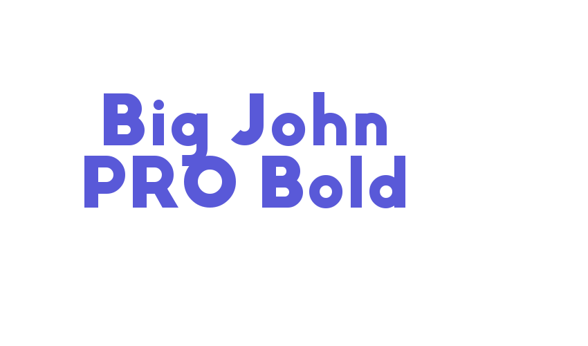 Big John PRO Bold Font Download