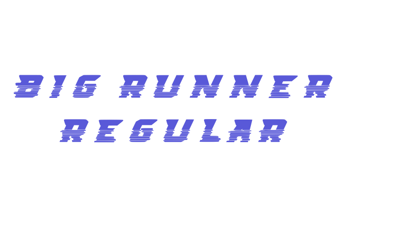 Big Runner Regular Font Download