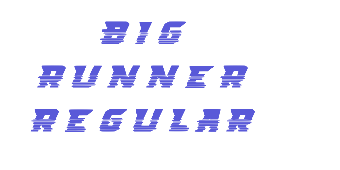 Big Runner Regular Font