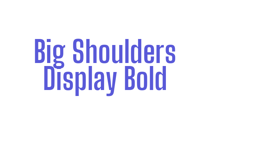 Big Shoulders Display Bold Font